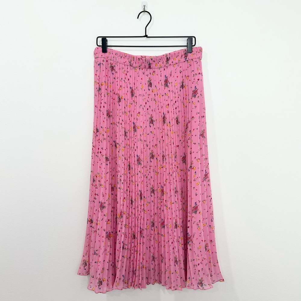 & Other Stories Pink Floral Midi Skirt